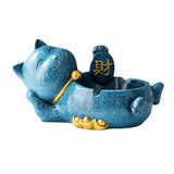 Fortune Cat Ashtray Resin Ash Tray Decorative Home Decor