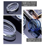 Glass Ashtray Minimalist Round Oval Portable