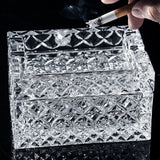 crystal glass ashtray cigarettes cigars storage outdoor ash tray cool unique