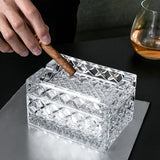 crystal glass ashtray cigarettes cigars storage outdoor ash tray cool unique