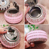 smokeless ashtray outdoor ash tray stainless steel metal glass gems