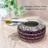 smokeless ashtray outdoor ash tray stainless steel metal glass gems
