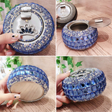 smokeless ashtray outdoor ash tray stainless steel metal glass gems