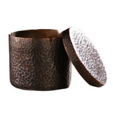 outdoor hammered copper ashtray with lid cool cute vintage ash tray round covered lidded smokeless windproof