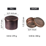 outdoor hammered copper ashtray with lid cool cute vintage ash tray round covered lidded smokeless windproof