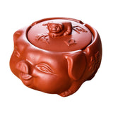 happy pig ashtray with lid ceramic smokeless ash tray