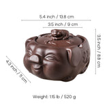 happy pig ashtray with lid ceramic smokeless ash tray