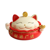 Cute Cat Ashtray with Lid Cool Resin Covered Outdoor Ash Tray Lucky Fortune Maneki Neko Windproof Smokeless Modern Contemporary