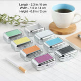 Mini Ashtray Fits in Pocket Metal Stainless Steel Portable Covered Smokeless 