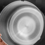 Cute Minimalist Stainless Steel Outdoor Ashtray with Lid Silver