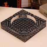 outdoor ashtray crystal glass ash tray heavy large square