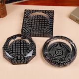 outdoor ashtray crystal glass ash tray heavy large round square octagonal