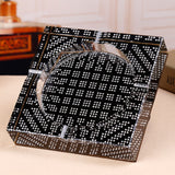 outdoor ashtray crystal glass ash tray heavy large square