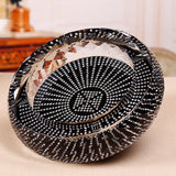 outdoor ashtray crystal glass ash tray heavy large round