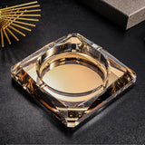 outdoor ashtray crystal glass classy cool heavy ash tray gold
