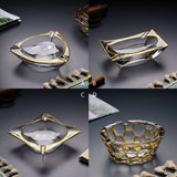 outdoor ashtray gilded crystal glass ash tray classy gold