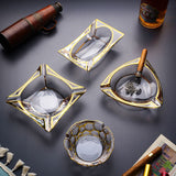 outdoor ashtray gilded crystal glass ash tray classy gold