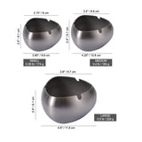 outdoor ashtray metal ash tray stainless steel cute cool heart shape windproof modern dark