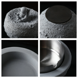 outdoor ashtray with lid cement ash tray moon astronaut smokeless nasa