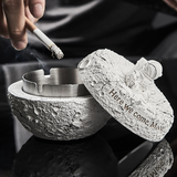 outdoor ashtray with lid cement ash tray moon astronaut smokeless nasa