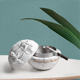 outdoor ashtray with lid cement ash tray moon astronaut smokeless nasa