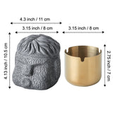 outdoor ashtray with lid cement gentleman ash tray black gray