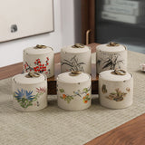outdoor ashtray with lid ceramic ash tray chinese painting smokeless