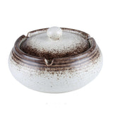 outdoor smokeless ashtray with lid ceramic ash tray japanese retro large