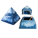outdoor ashtray with lid ceramic ash tray pyramid smokeless large