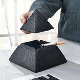 outdoor ashtray with lid ceramic ash tray pyramid smokeless large