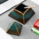 outdoor ashtray with lid ceramic ash tray pyramid smokeless large