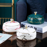 Outdoor Ashtray for Patio with Lid and Gold Patterns (3 sizes)