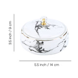Outdoor Ashtray for Patio with Lid and Gold Patterns (3 sizes)