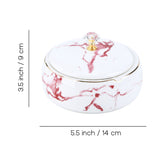 Outdoor Ashtray for Patio with Lid and Gold Patterns (3 sizes)