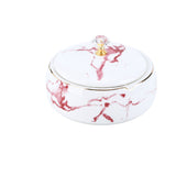 Outdoor Ashtray for Patio with Lid and Gold Patterns (3 sizes)