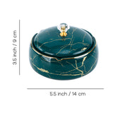 Outdoor Ashtray for Patio with Lid and Gold Patterns (3 sizes)