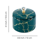 Outdoor Ashtray for Patio with Lid and Gold Patterns (3 sizes)