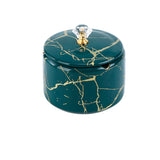 Outdoor Ashtray for Patio with Lid and Gold Patterns (3 sizes)