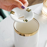 outdoor ashtray with lid cool cute ceramic ash tray nordic gold edge classy windproof