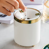 outdoor ashtray with lid cool cute ceramic ash tray nordic gold edge classy windproof