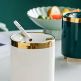 outdoor ashtray with lid cool cute ceramic ash tray nordic gold edge classy windproof