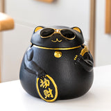 outdoor ashtray with lid cute cat ash tray ceramic windproof smokeless