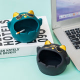 outdoor ashtray with lid cute cat ash tray ceramic windproof smokeless