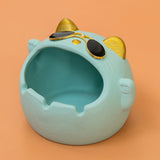 outdoor ashtray with lid cute cat ash tray ceramic windproof smokeless