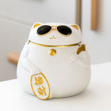 outdoor ashtray with lid cute cat ash tray ceramic windproof smokeless