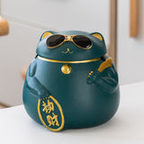 outdoor ashtray with lid cute cat ash tray ceramic windproof smokeless