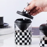 outdoor ashtray with lid cute cool covered glass ash tray silver bear melamine windproof covered lidded smokeless handmade modern contemporary home decor chess funnel