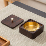 outdoor ashtray with lid cute cool rustic wood wooden ash tray covered windproof lidded smokeless square dark home decor elegant tray contemporary modern
