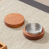 outdoor ashtray with lid cute cool rustic wood wooden ash tray covered windproof lidded smokeless wood natural home decor elegant tray contemporary modern