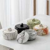 outdoor ashtray with lid marble pattern ceramic ash tray smokeless